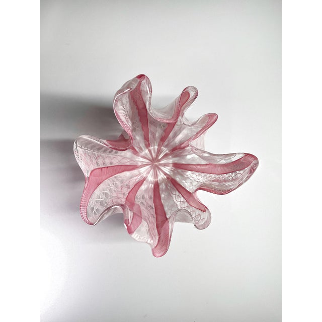 Venini Fazzoletto Murano Glass Vase by Fulvio Bianconi for Venini, 1950s For Sale - Image 4 of 6