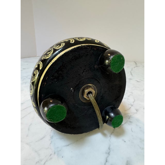 1960s Mid 20th Century Boho Table Lamp With Custom Shade For Sale - Image 5 of 11