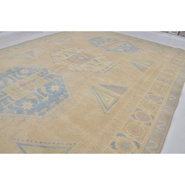 Handmade wool carpet in Turkish Anatolia , Vintage Oushak Rug,Turkish Vintage Anatolian Rug, Handmade wool Rug . One Of...