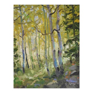 Gregory Packard Mountain Aspens Landscape Painting For Sale