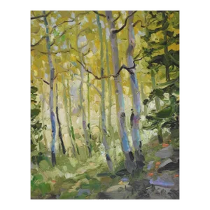 Gregory Packard Mountain Aspens Landscape Painting