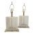 1990 Casual Lamps of California Monumental Brutalist Plaster & Lucite Table Lamps – Pair For Sale