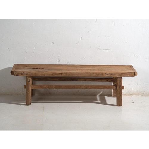 Antique Chinese Qing Dynasty Kang Table in Pine For Sale - Image 5 of 10