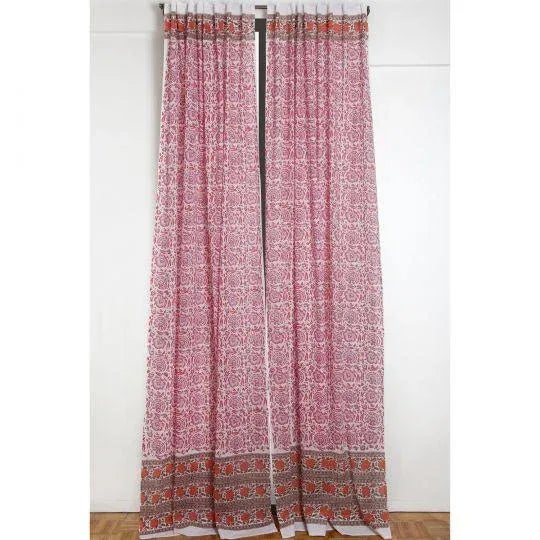 The classic Riyad design depicting elaborate flowers and vines stands out beautifully in the celebrated Indian color...