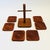 Mid Century Teak Hanging Coaster Set - Set of 6 Coasters With Holder - 1970s For Sale - Image 9 of 14