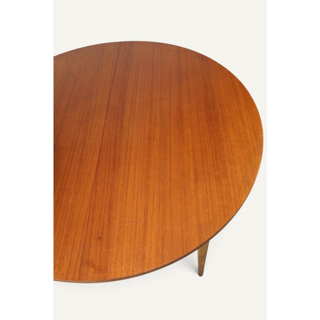 Extendable Round Teak Dining Table, 1960s For Sale - Image 16 of 17