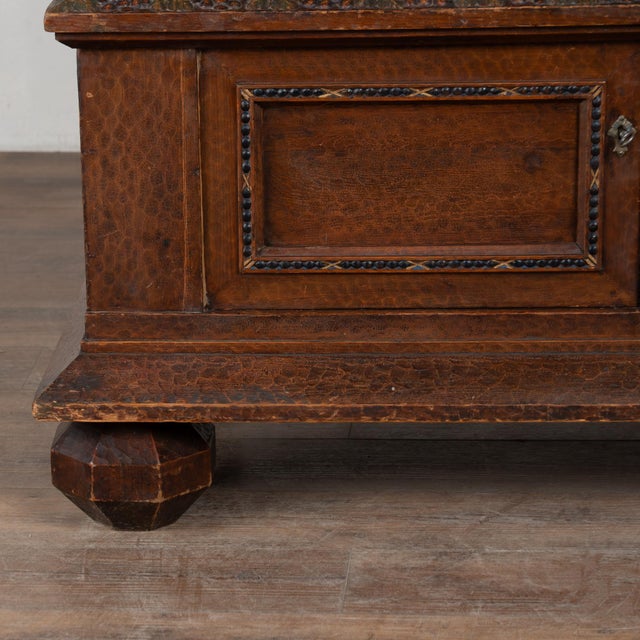 19th Century Large Swedish Hand-Carved and Painted Pine Cabinet With Grape Vine Motif For Sale - Image 13 of 14