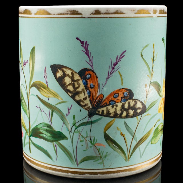 Antique Biscuit Barrel, English, Ceramic, Silver Plate, Kitchen Jar, Victorian For Sale - Image 10 of 12