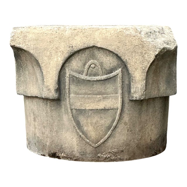 Vintage 19th Century Cast Stone Well Head For Sale