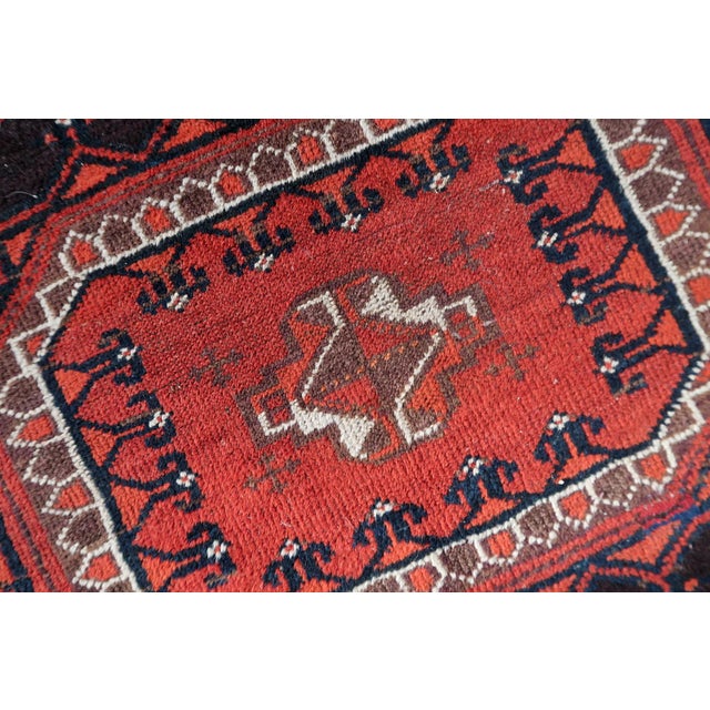1920s, Antique Hand-Knotted Afghan Baluch Rug 3.8' X 6.9' For Sale - Image 4 of 11