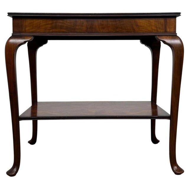Antique Early 20th Century English Edwardian Burr Walnut Side Table For Sale - Image 10 of 10