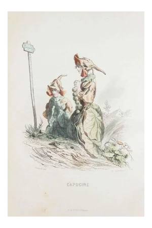 Capucine - Les Fleurs Animées Vol.I - Litho by J.J. Grandville - 1847 1847