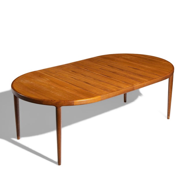Mid Century Teak Dining Table With 2 Leaves For Sale - Image 13 of 14