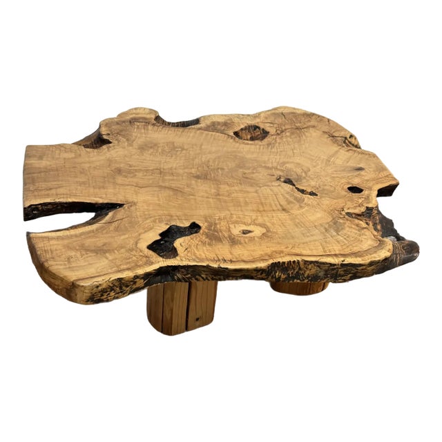 Live Edge Olive Wood Coffee Table For Sale