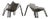 Pair of Organic-shaped Iron Armchairs with Bouclé Upholstery, Brazil, 1950s – Lot 677B For Sale