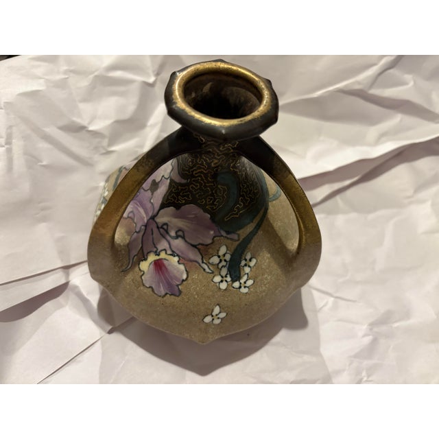 Antique Hand Painted Ceramic Vase by Teplitz For Sale - Image 10 of 12