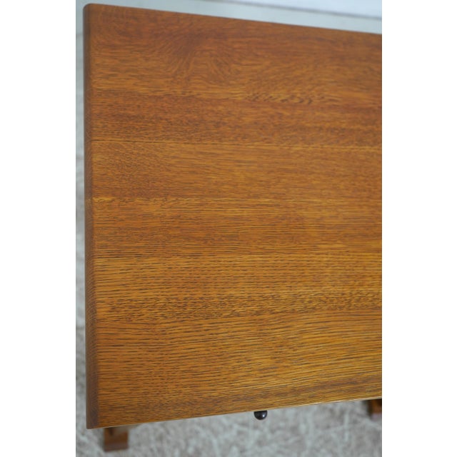 Brown Stickley Harvey Ellis Inlay Oak Writing Desk For Sale - Image 8 of 18