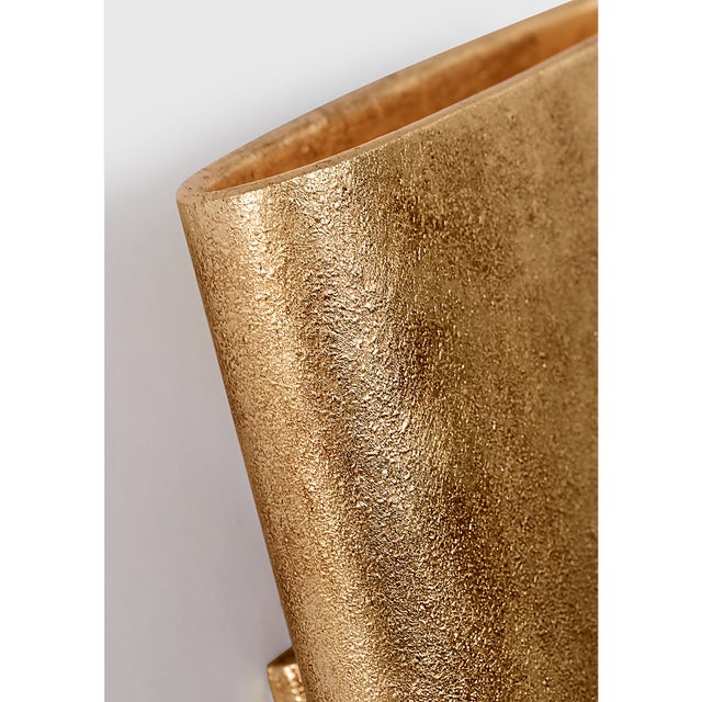 Kelly Wearstler for Visual Comfort Signature Lotura 12" Pocket Sconce in Museum Gild For Sale - Image 11 of 14