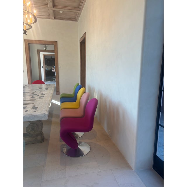Metal Late 20th Century Attributed Verner Panton System 123 Chairs. Set of 4 For Sale - Image 7 of 9