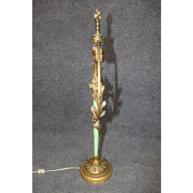 1910s French Bronze Ormolu Bronze Mounted Bronze Table Lamp For Sale In Philadelphia - Image 6 of 12