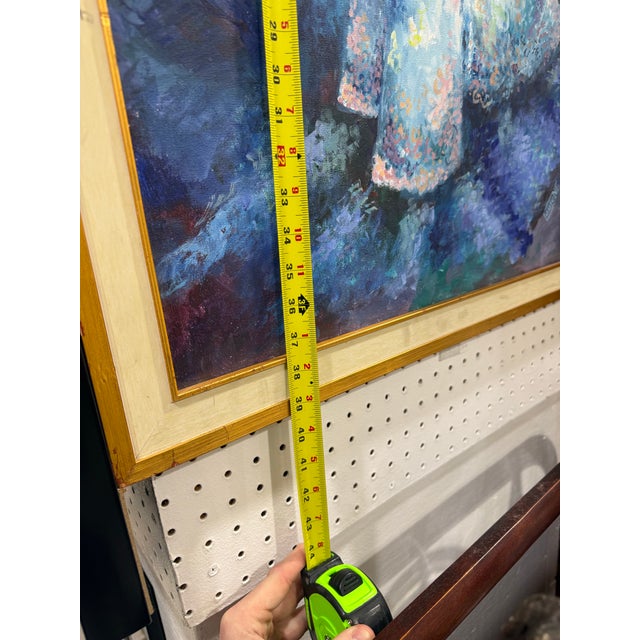 1990s Beautiful Oil Painting of Two Dancers Signed Laurene For Sale - Image 4 of 5