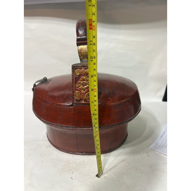 19th Century Antique Chinese Lacquered Wedding Box For Sale - Image 12 of 12