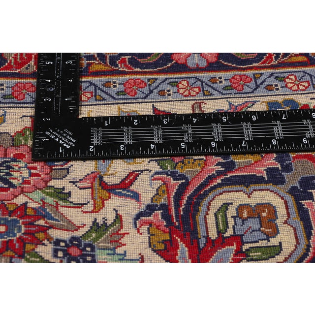 Vintage Red Persian Kashan Rug - 09'09 X 13'01 For Sale In Dallas - Image 6 of 9