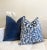 Blue Groove 22x22 Velvet Pillow With Feather Down Insert For Sale In New York - Image 6 of 7