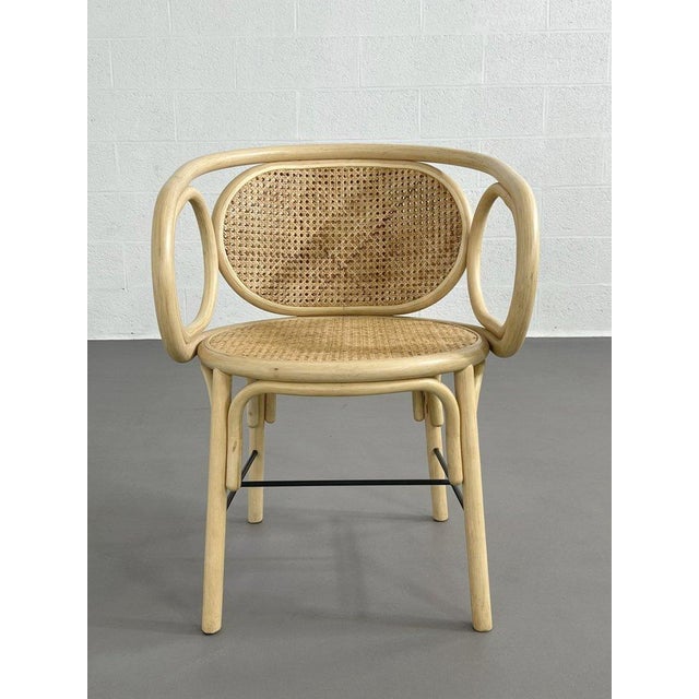 Rattan and Cane Armchair For Sale - Image 4 of 8