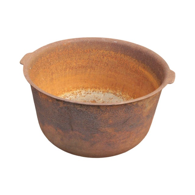 Antique Rustic Large Cast Iron Cauldron For Sale - Image 13 of 13