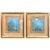Late 19th Century French Figurative Blue Neapolitan Gouache Paintings, Framed - a Pair For Sale - Image 11 of 11