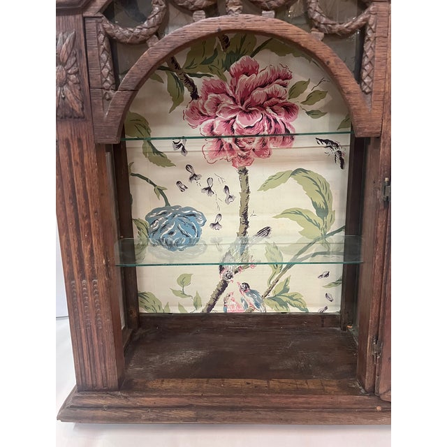 Antique French Oak Ornate Curio Display Cabinet For Sale - Image 16 of 18