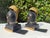 Vintage Neoclassical Greek Corinthian Helmet Bookends in Black & Gilt Finish, a Pair For Sale In Naples, FL - Image 6 of 10