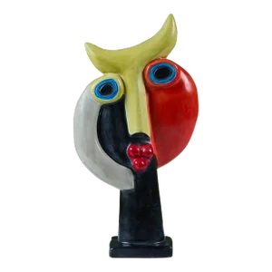 Postmodern Cubist Face Sculpture