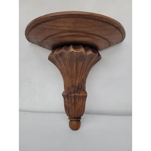 Vintage Mid Century Hand Crafted Wood Wall Sconce Display Shelf Chairish