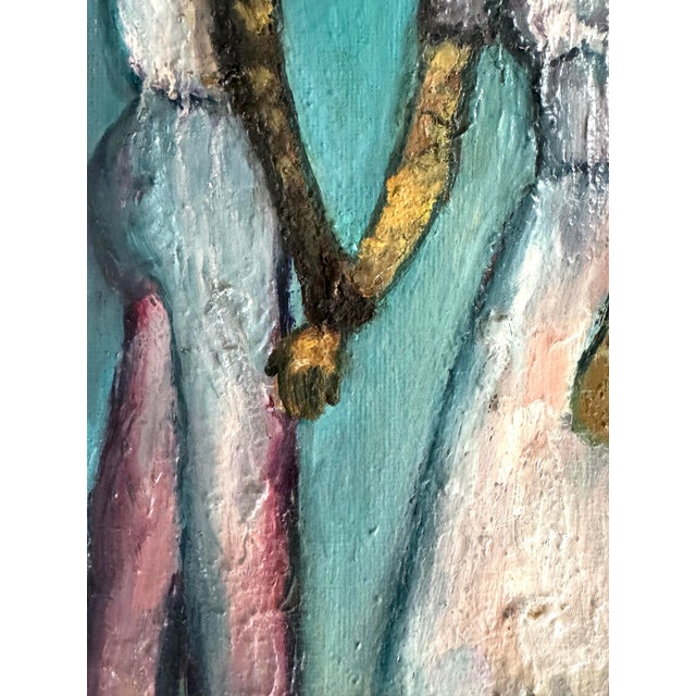 Mid 20th Century Vintage Original Oil Painting Black Americana Barbara Grace Burry Style South African Artist For Sale - Image 5 of 9
