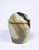 Mid 20th centery stoneware pottery lidded jar with abstract pattern earthtone glaze by Margaret "Marg" Loring (d. 1998)...
