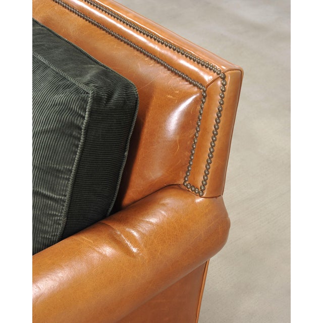 Ralph Lauren Italian Aran Isles Leather Mahogany Club Chair For Sale - Image 11 of 18