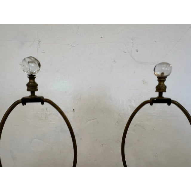 1920s Handblown Baccarat Columnar Lamps With Bronze Mounts -A Pair For Sale - Image 5 of 8