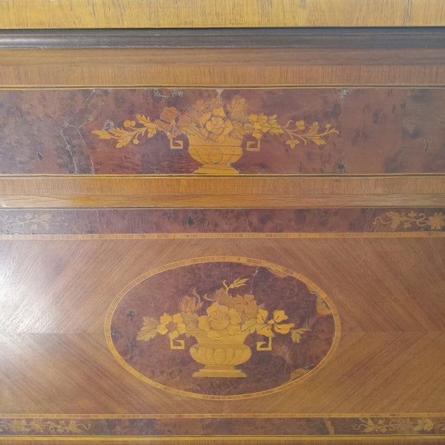 Purchased from the estate of a collector of French antiques. This is a pair of Empire Marquetry twin headboards. The...