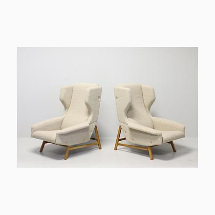 Giulia Lounge Chairs by Gianfranco Frattini for Cassina, 1957, Set of 2 For Sale - Image 12 of 12