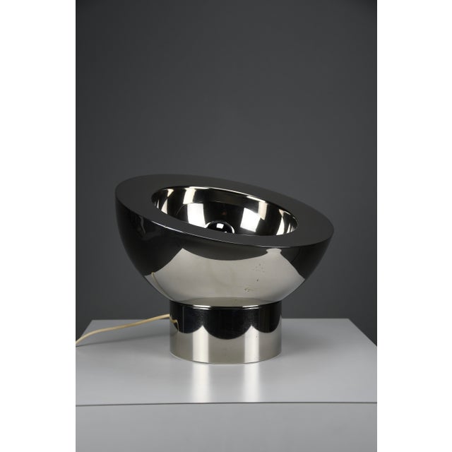 Italian Nickel-Plated Brass Adjustable Table Lamp, 1970s For Sale - Image 6 of 16