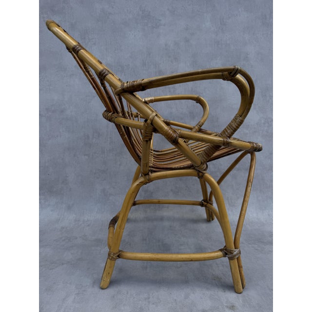 1960s Vintage Rattan Armchairs, 1960s, Set of 2 For Sale - Image 5 of 8