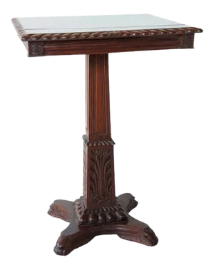 Anglo Indian Rosewood Square Pedestal Side Table