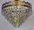 Vintage Gilded Metal and Crystal Chandelier, 1990s For Sale - Image 4 of 11