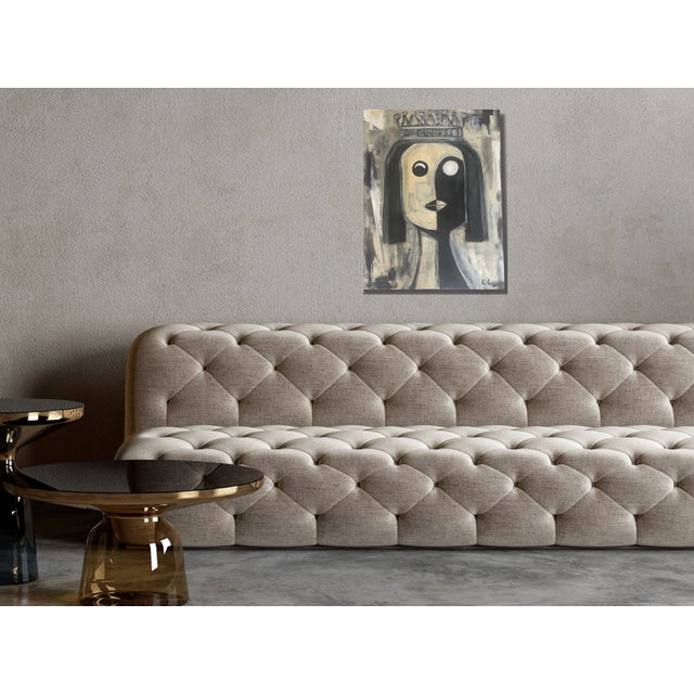Mid-Century Inspired Queen Portrait by Bryan Boomershine For Sale In Palm Springs - Image 6 of 7