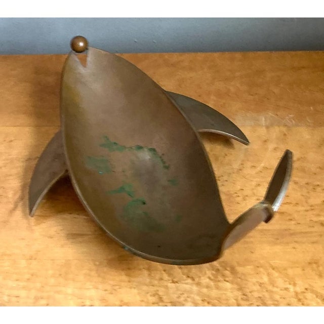 Vintage Sculptural Metal Whale Bowl For Sale - Image 12 of 12