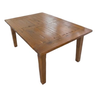 French Provincial Solid Oak Dining Table For Sale