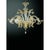 Venetian floral “rigadin” murano glass chandelier full of gold leaf inside. venetian romantic transparent and gold floreal...