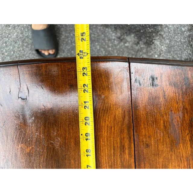 Wood Early 20th Century Antique Pine Drop Leaf Table For Sale - Image 7 of 11